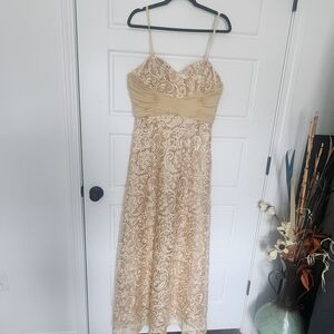 May Queen Cream Lace Maxi Dress